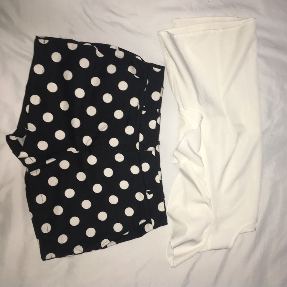 Black and White Polkadot Shorts