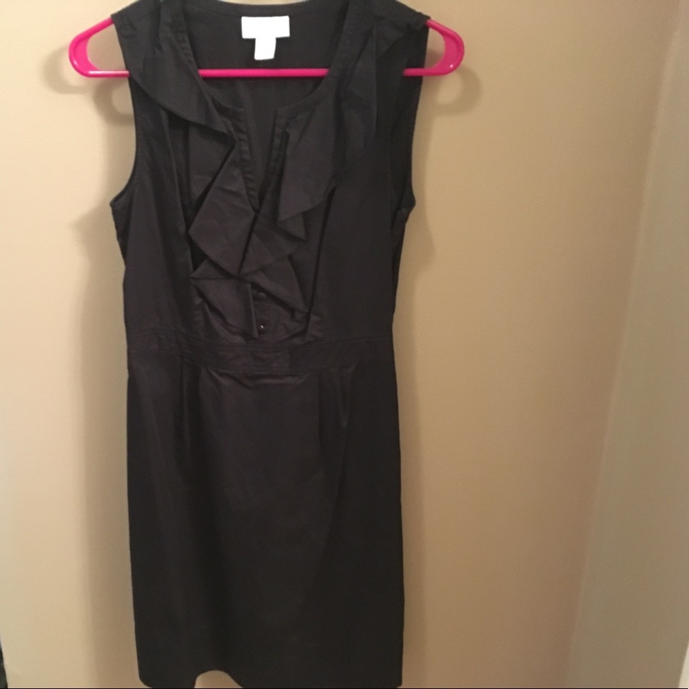 Black ruffle top LOFT dress