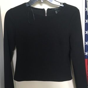 Ribbed Black Crop Top