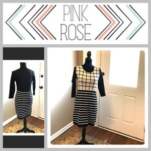 Black and White Sweater Dress