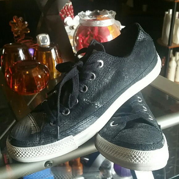 Black and Silver "Converse"  NEW!!## - Picture 2 of 2