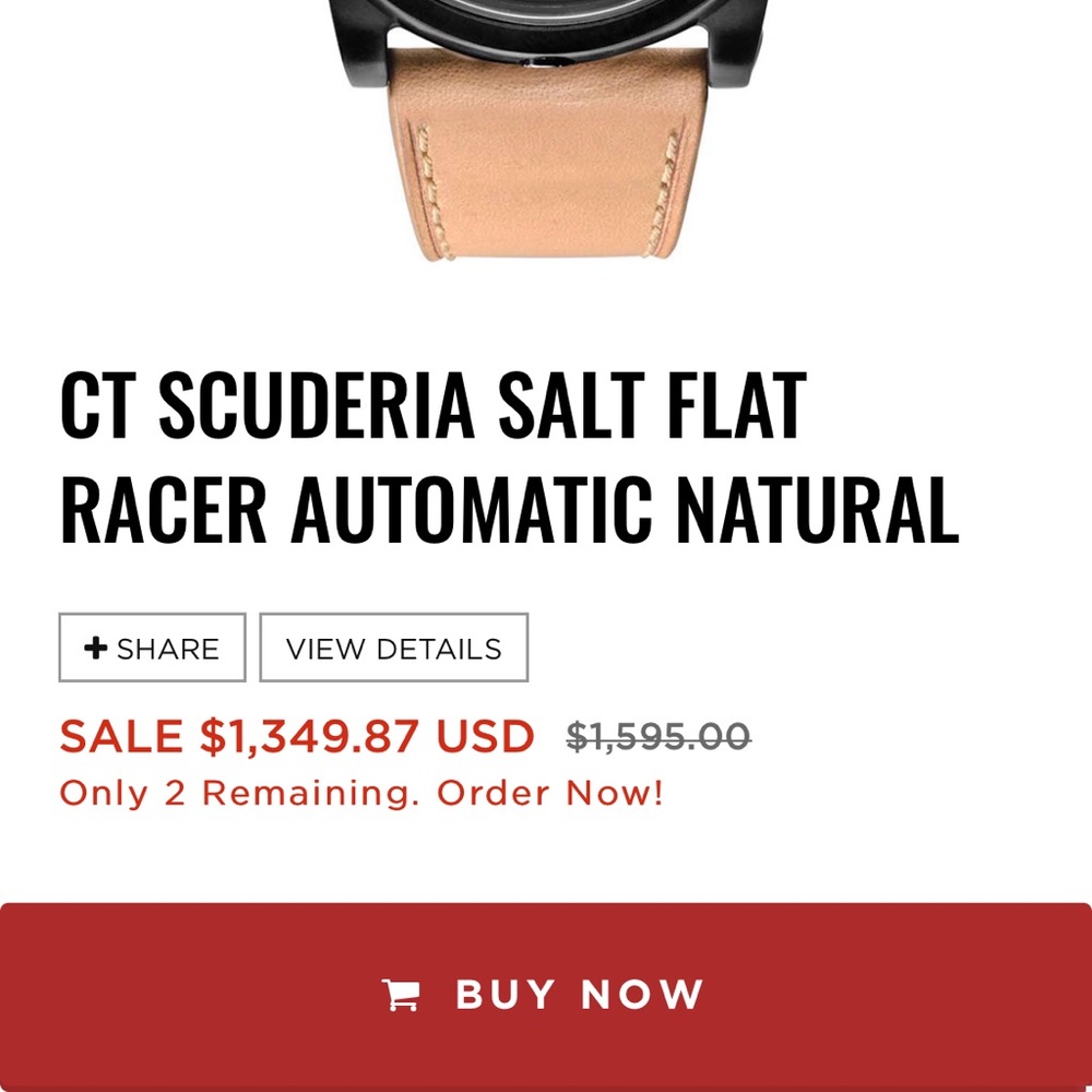 I have a salt flat racer watch for sale never warn