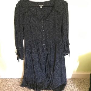 Ecote black and teal lace up dress