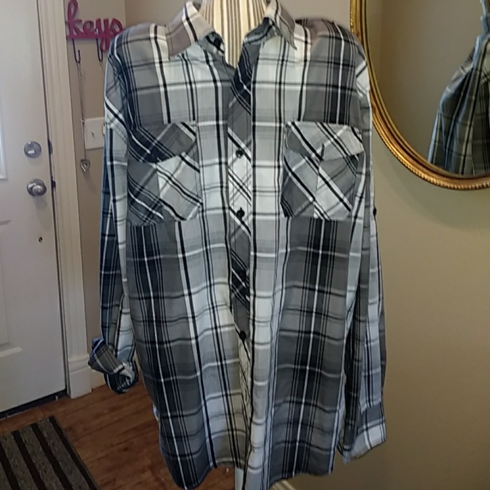 "South Pole" XXL Blk/White Mens Shirt