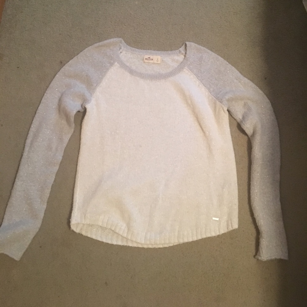 White and grey sweater