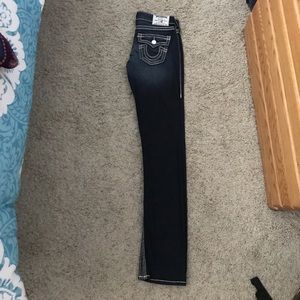 Dark blue jeans. Only worn once