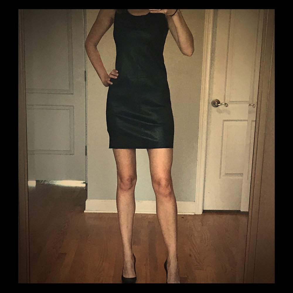 Vince Leather Sheath Dress