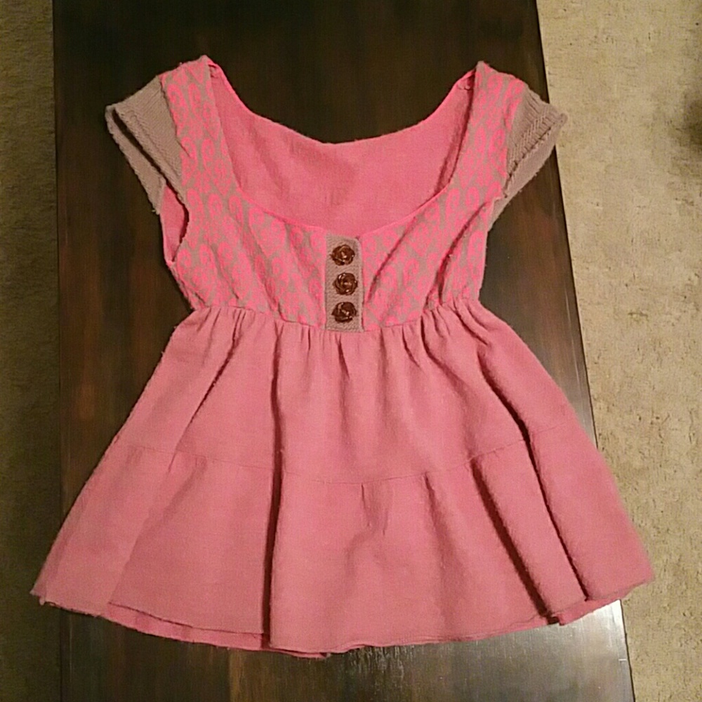Pink and brown shirt
