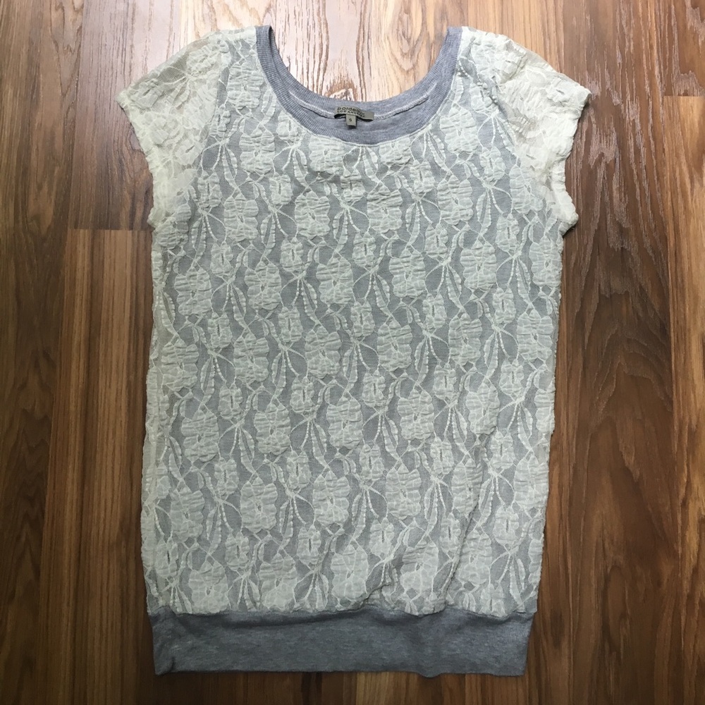 Bordeaux by Anthropologie Lace Top