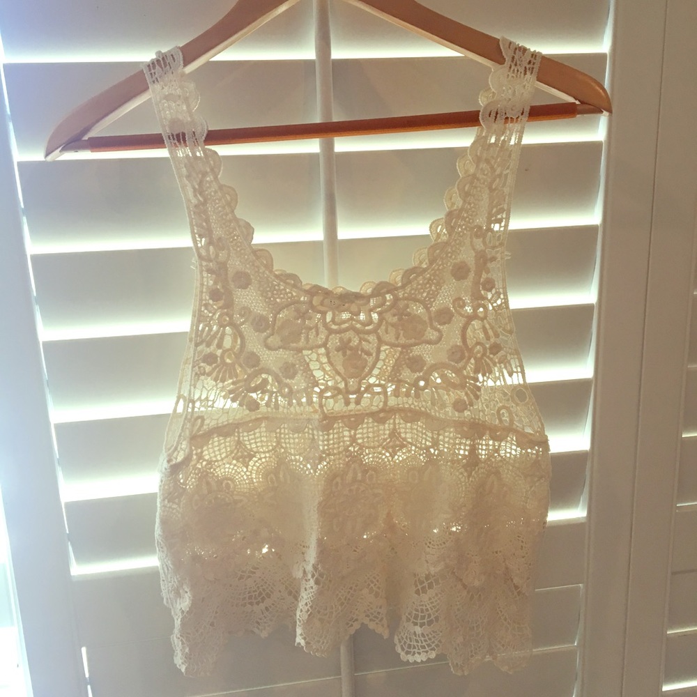 Crocheted Cream Issi Top