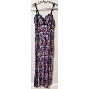 Purple floral maxi dress