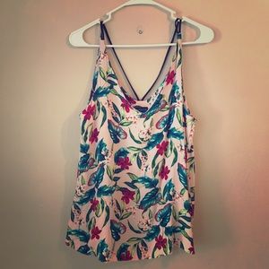 Topshop Pink Floral Tank- worn twice!