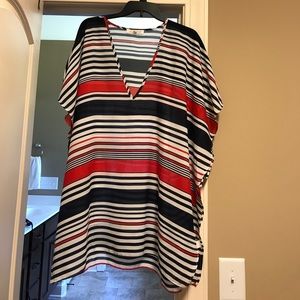 Striped Swimsuit Coverup