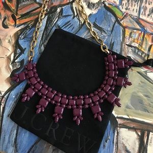 JCrew maroon statement necklace