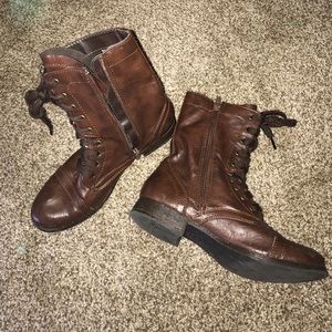 Brown Combat Boots