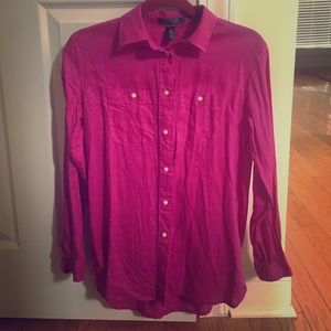 Ralph Lauen Magenta Button Down