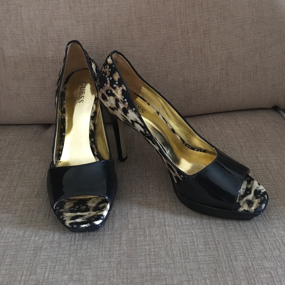 Guess leopard print heels