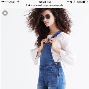 Madewell Drop Hem Skinny Overalls