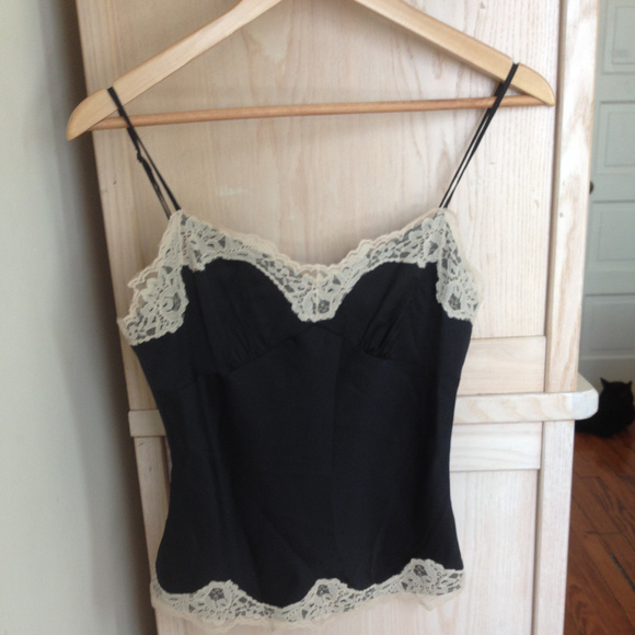 Ann Taylor Tops - Ann Taylor black silk cami. Size 0