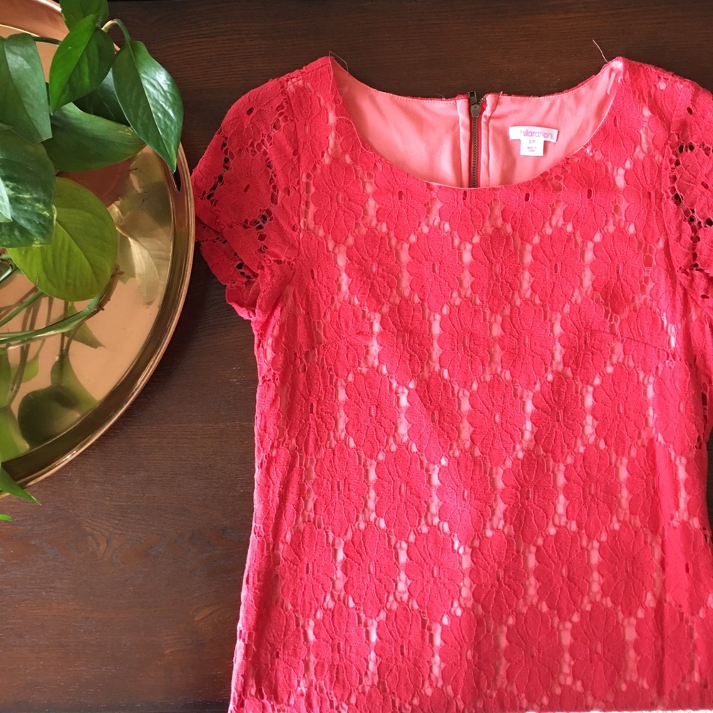 Lacy Coral Sun Dress