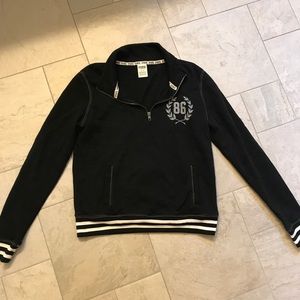 PINK by Victoria's Secret black zip up sweatshirt