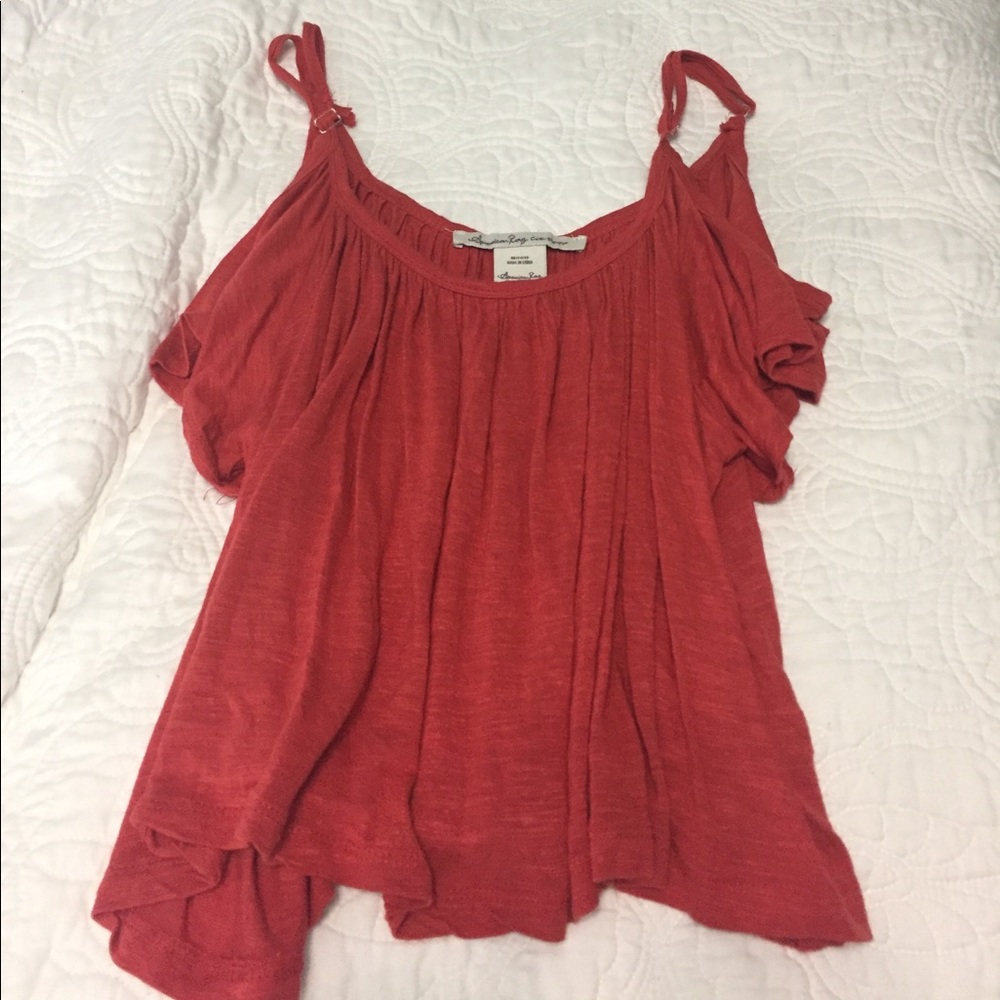 Flowy orange crop top