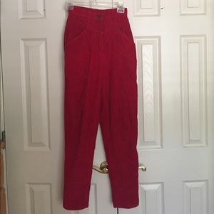 Vintage red high waisted cords