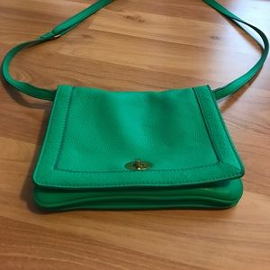 j. Crew brand new crossbody green leather purse