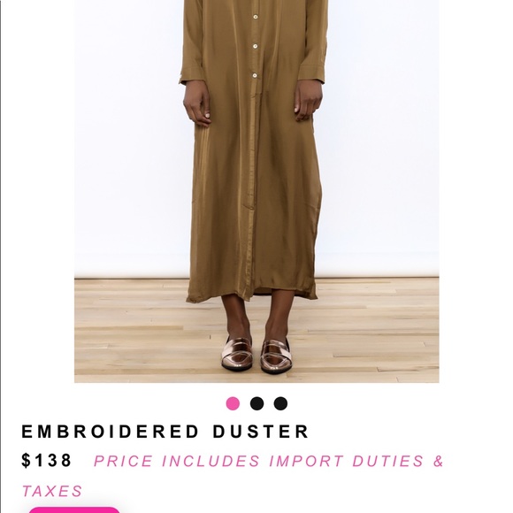 ❤️LAST ONE❤️ OLIVE EMBROIDERED DUSTER - Picture 7 of 7