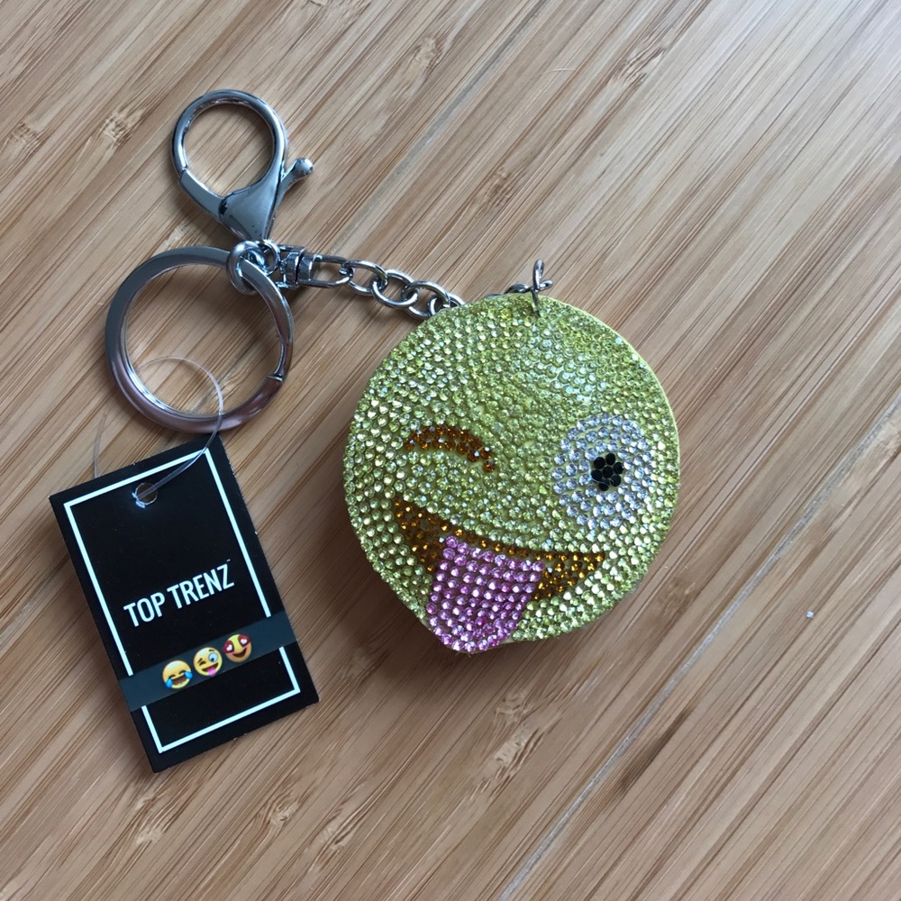 Crystal emoji keychain