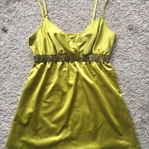 Express Satin Cami with Sequins. Size M. EUC.