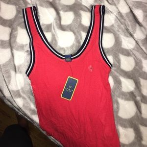 Prince and Fox red, white and blue crop tank