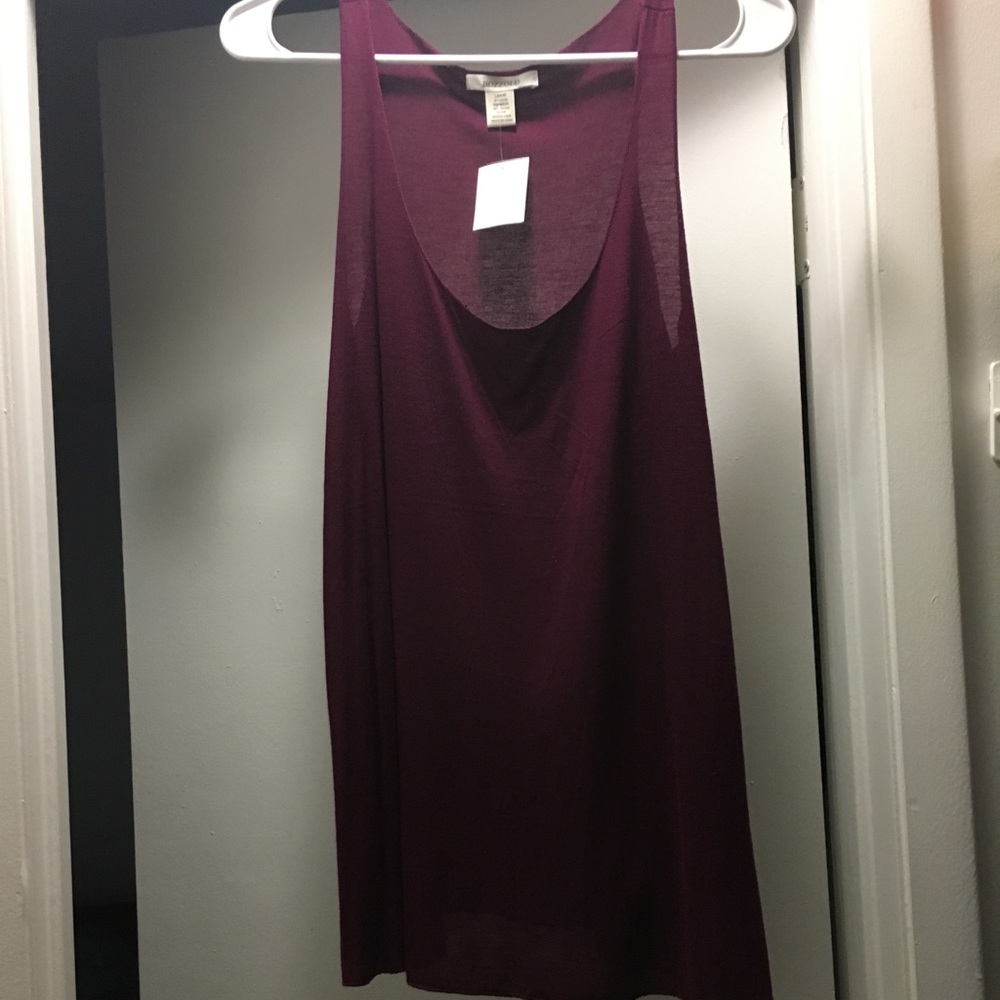 Large in maroon tank top