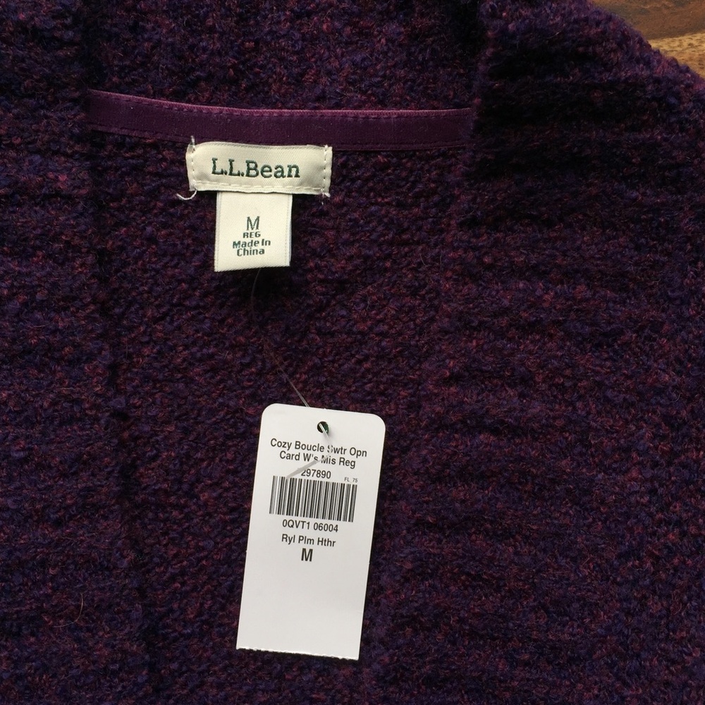 Nubby Boucle Open Cardigan L.L. Bean - New w/ Tags