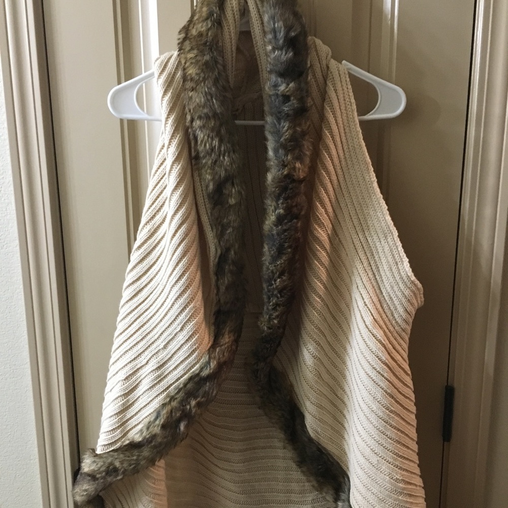 Fur Lined Sweater Vest