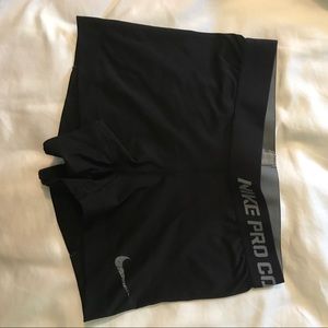 Nike dri-fit black spandex shorts