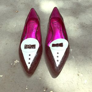 NWOT sequin tuxedo flats