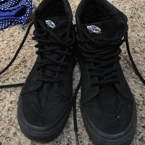 high top black vans