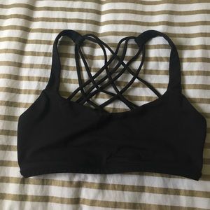 Lululemon free to be wild black sports bra.