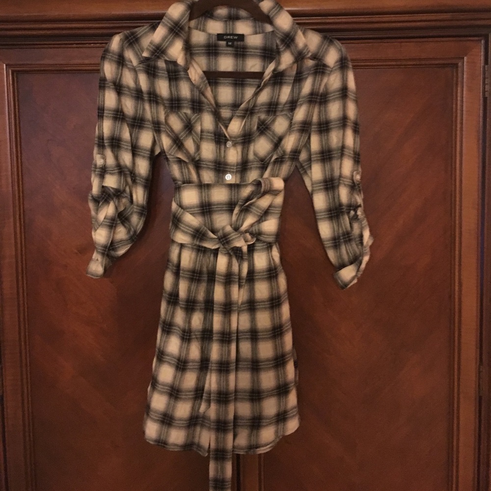M plaid empire waist tunic by DREW