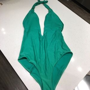 BCBG plunging swimsuit
