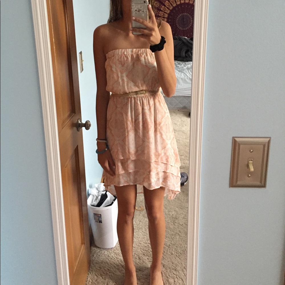 Strapless highlow dress