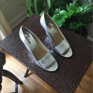 Gorgeous Silver Michael Kors Wedges