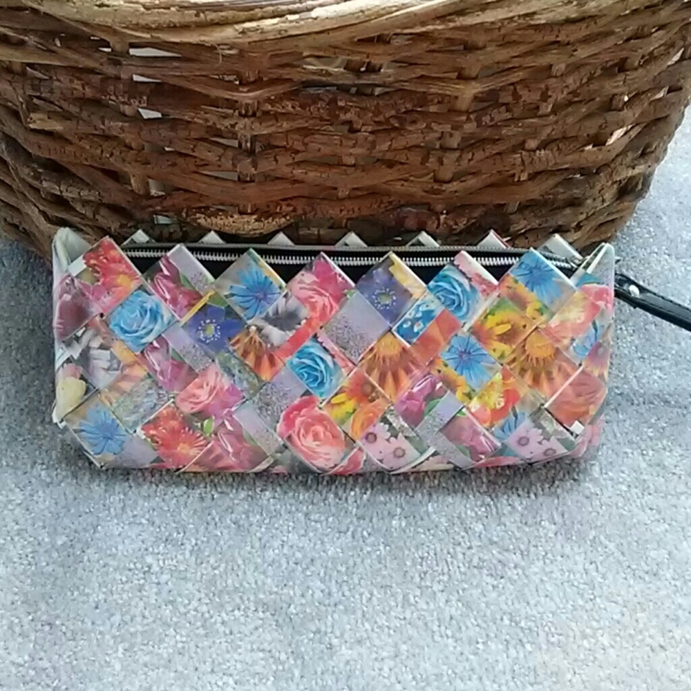 Funky woven wristlet