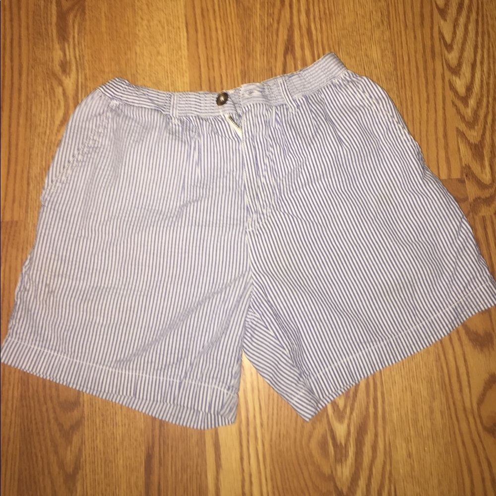 Chubbies off brand. Seersucker blue
