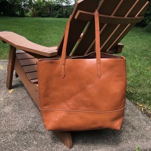 Leather tote bag