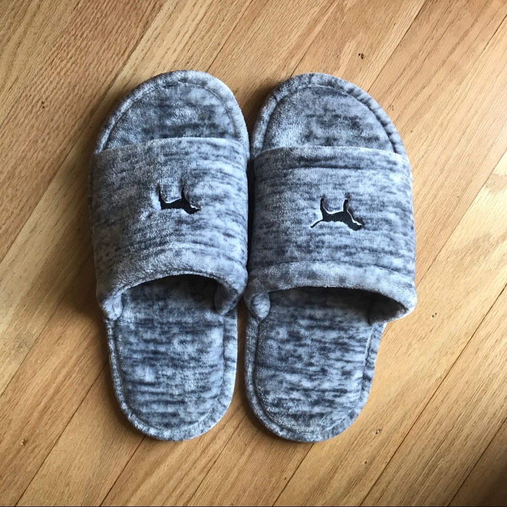 Grey Victoria's Secret PINK Slippers