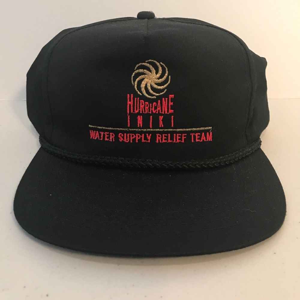 Vintage 1990s Hurricane Iniki Hat SnapBack Hawaii