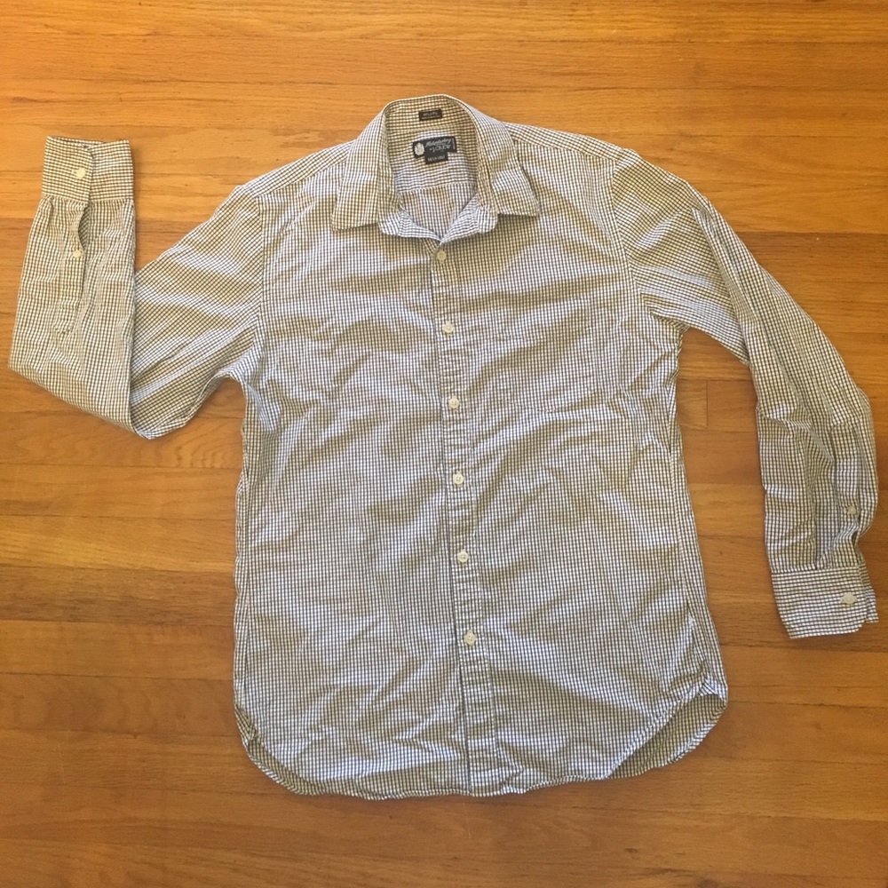 Checkered button-down shirt
