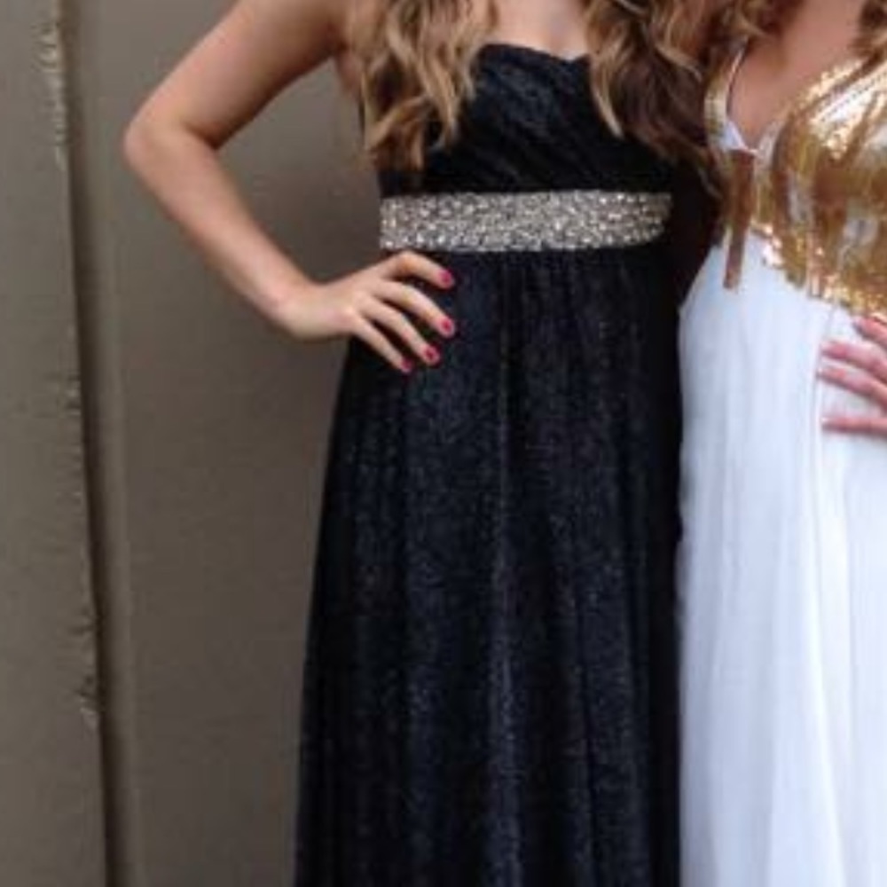 Floor length prom dress maxi dark grey gray